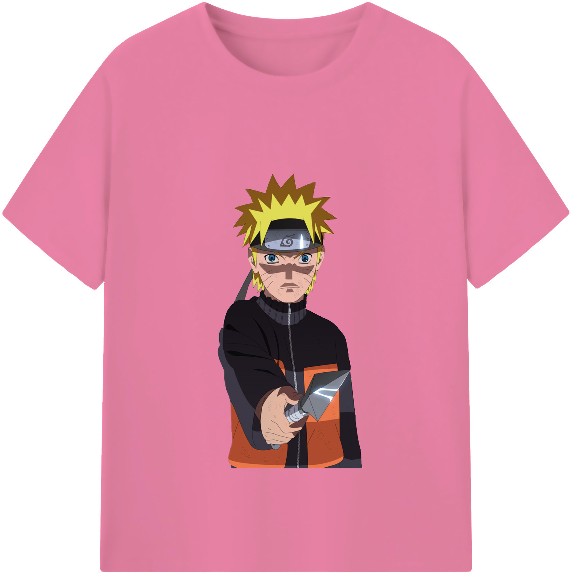 （画像用） NARUTO -ナルト- うずまき ナルト Uzumaki Naruto 綿100％半袖Tシャツ（フロントプリント）